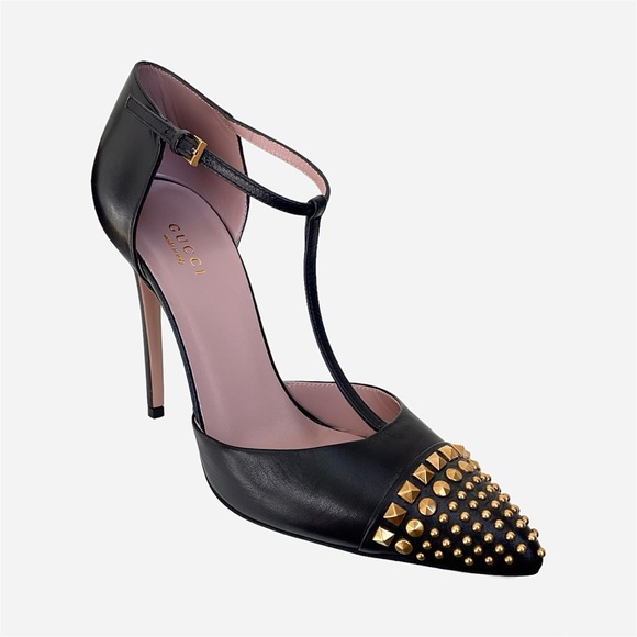 GUCCI Leather Studded Heels - Picture 1 of 5